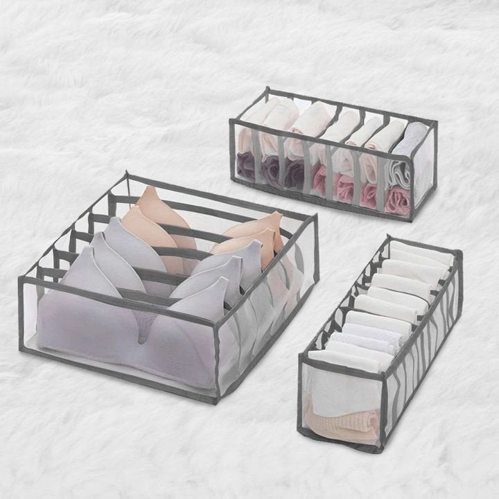PerfectOrganizer™ - Sets de 3 Organizadores de Ropa Interior Brasiers Medias & Más