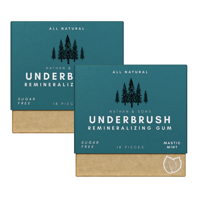 Underbrush™ Gum – Goma Remineralizante Natural para Dientes y Encías Saludables (18 piezas)