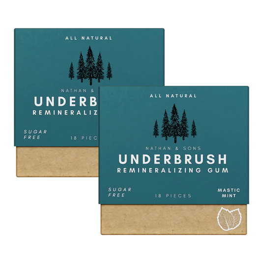 Underbrush™ Gum – Goma Remineralizante Natural para Dientes y Encías Saludables (18 piezas)