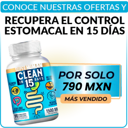 Clean15™ Limpieza Completa Estomacal en 15 días - SuperHuman™ PG